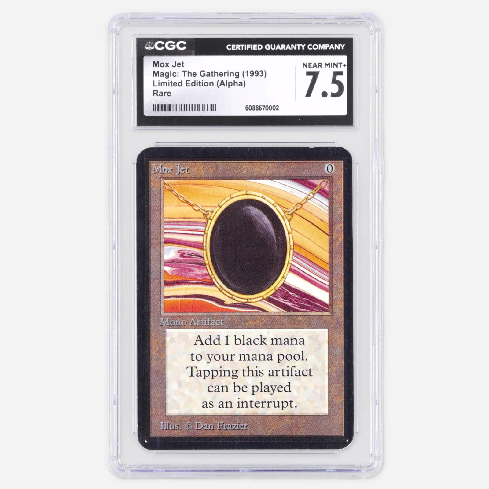 1993 Magic: The Gathering Alpha Limited Edition Mox Jet Rare Trading Card CGC 7.5
