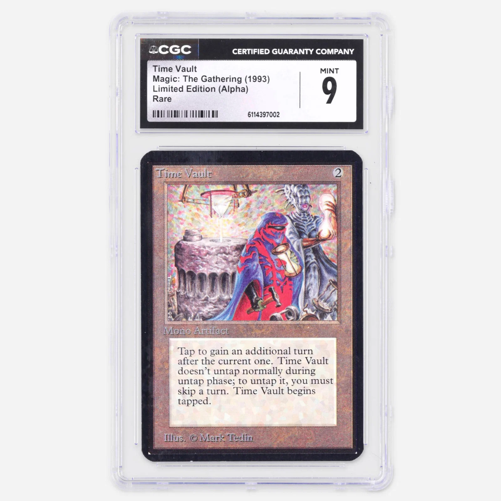 1993 Magic: The Gathering Alpha Limited Edition Time Vault Rare Trading Card CGC 9