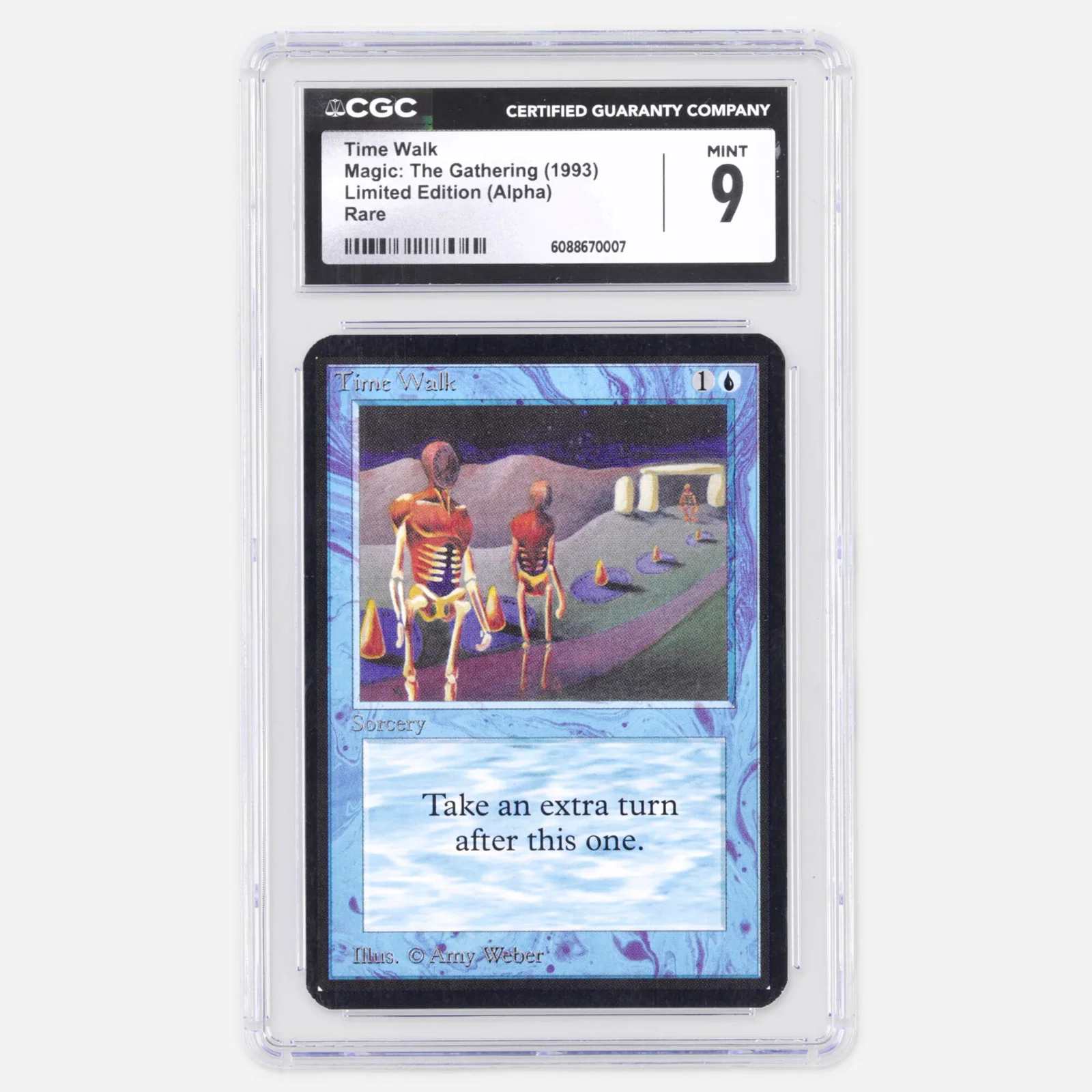 1993 Magic: The Gathering Alpha Limited Edition Time Walk Rare Trading Card CGC 9