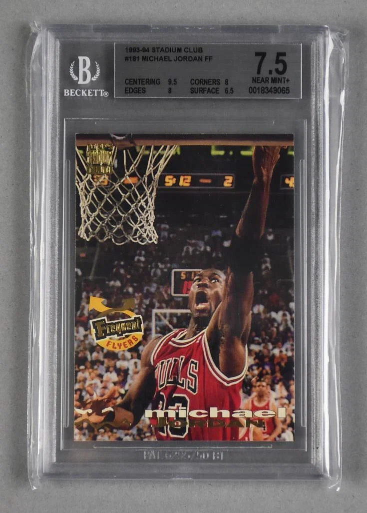 1993 Stadium Club Michael Jordan FF Beckett Graded 7.5 NM