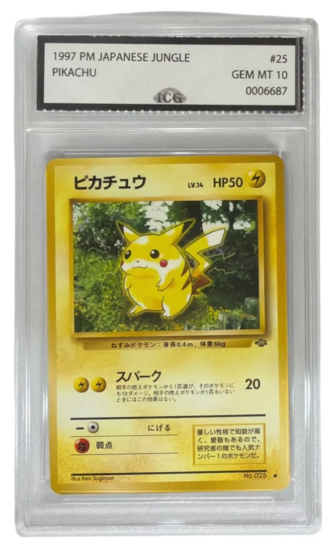 1997 Graded Pikachu | Pokemon Japanese Jungle | No. 25 | Graded 10