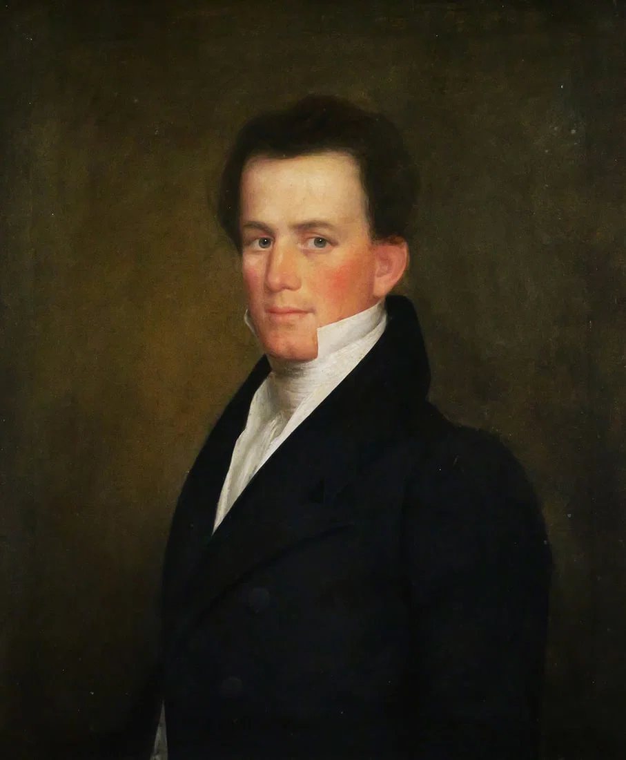 19th C American School Portrait of Man
