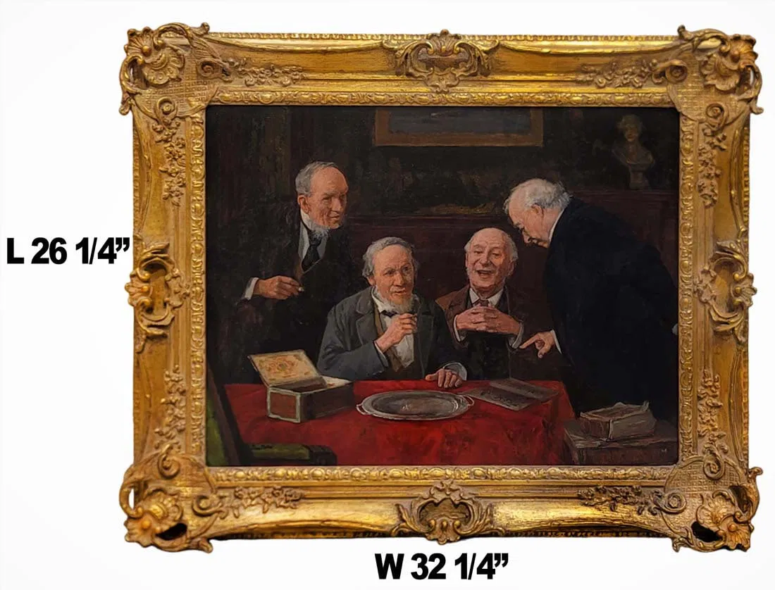 19th C. Framed Oil on Canvas, Signed