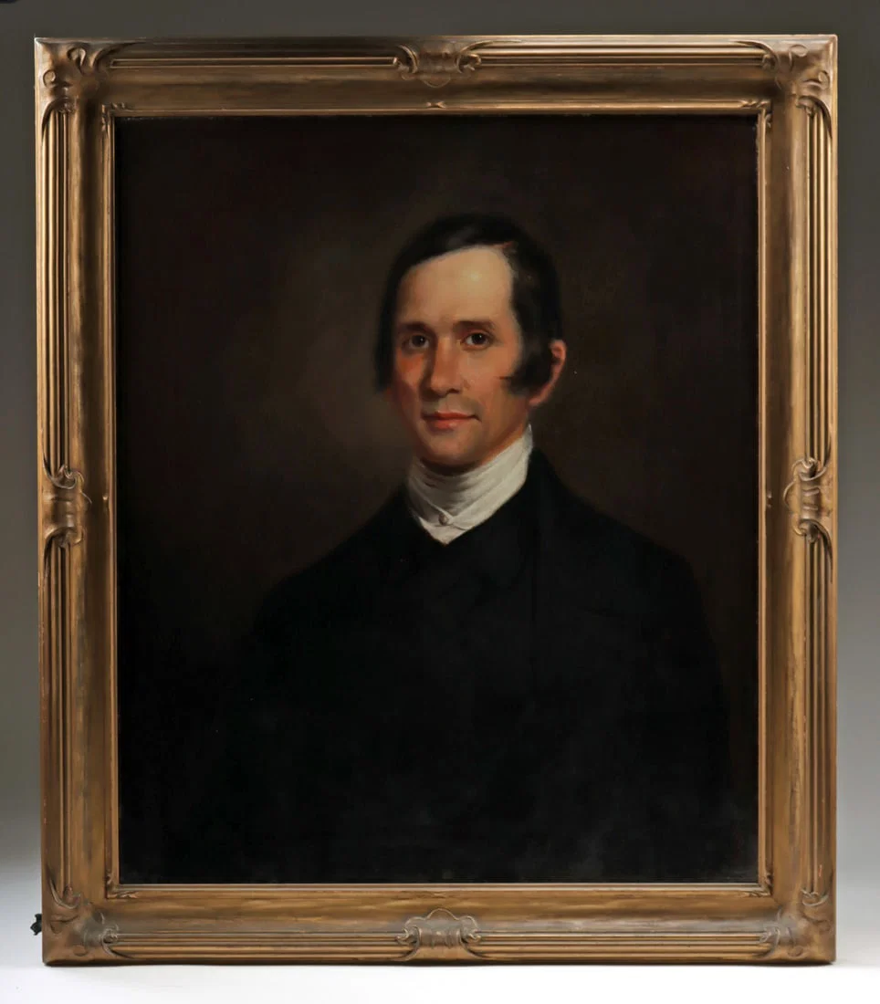 19th C. Portrait Painting of Reverend John Thomas Wheat