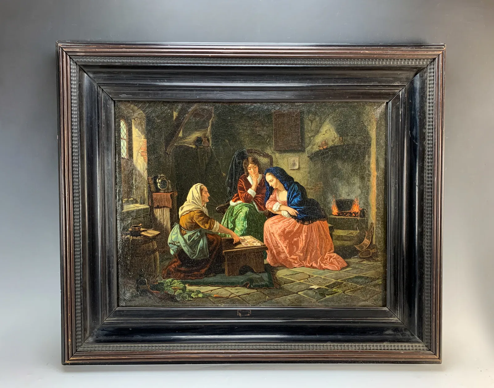 19th Century "Fortune Teller" Oil On Canvas