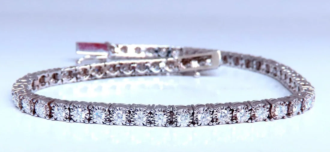 2.40ct natural round diamonds bracelet 14kt gold 12467**