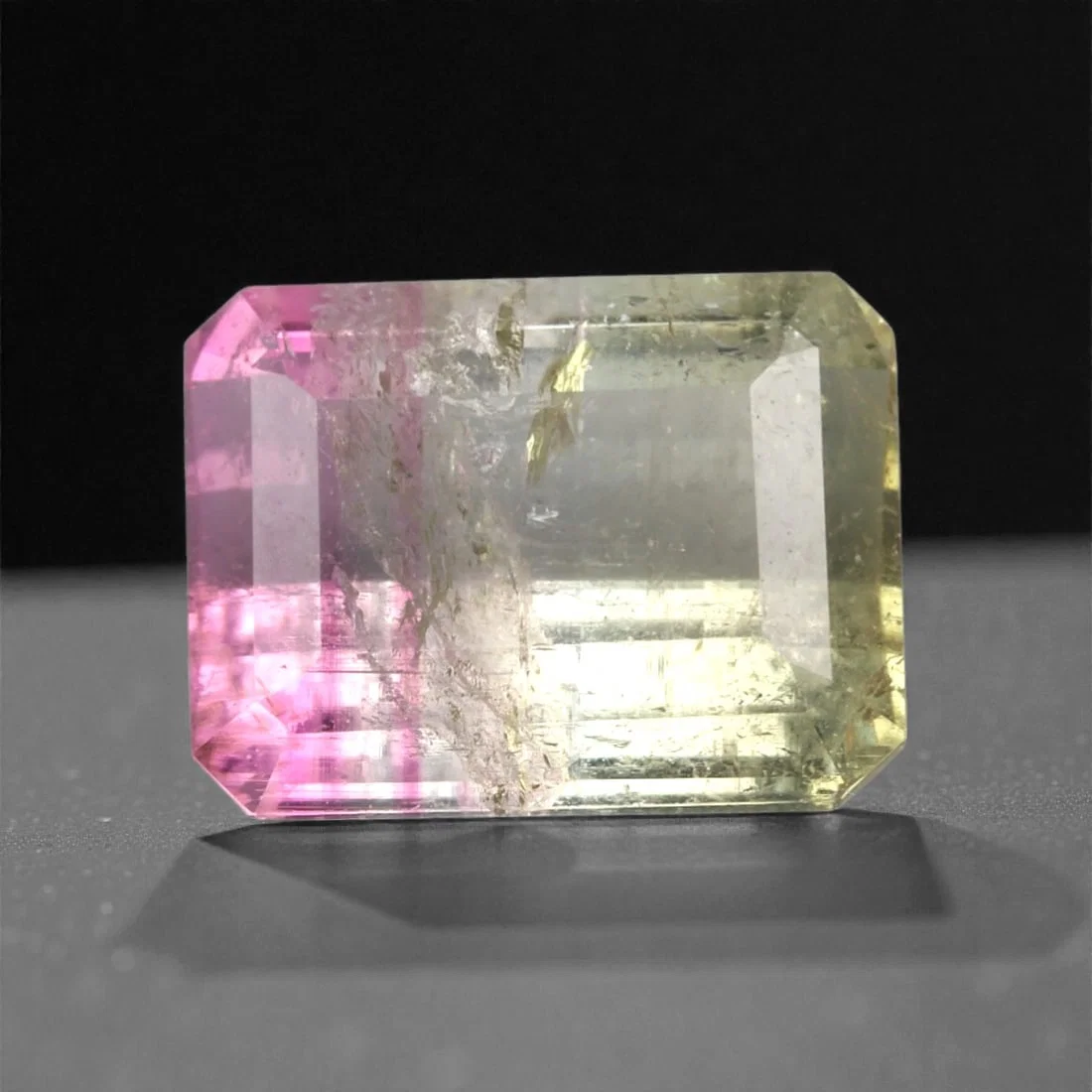 2.88 Carats Certified Bi-Color Pink Yellow Brazilian Tourmaline - 9.5x7.4mm, 66XK