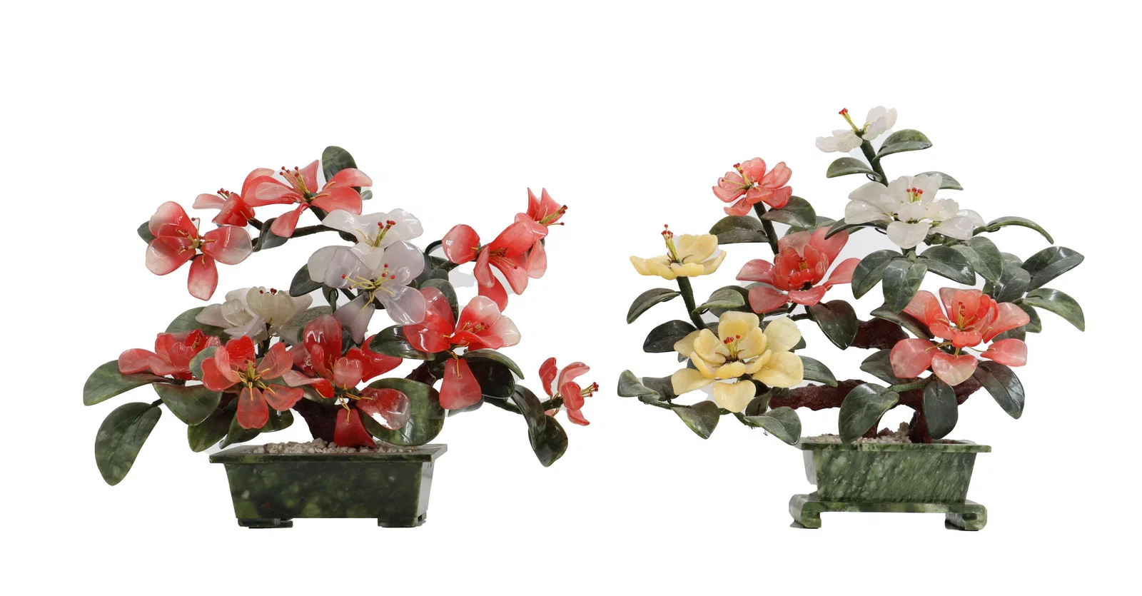 (2) Chinese Hardstone Bonsai