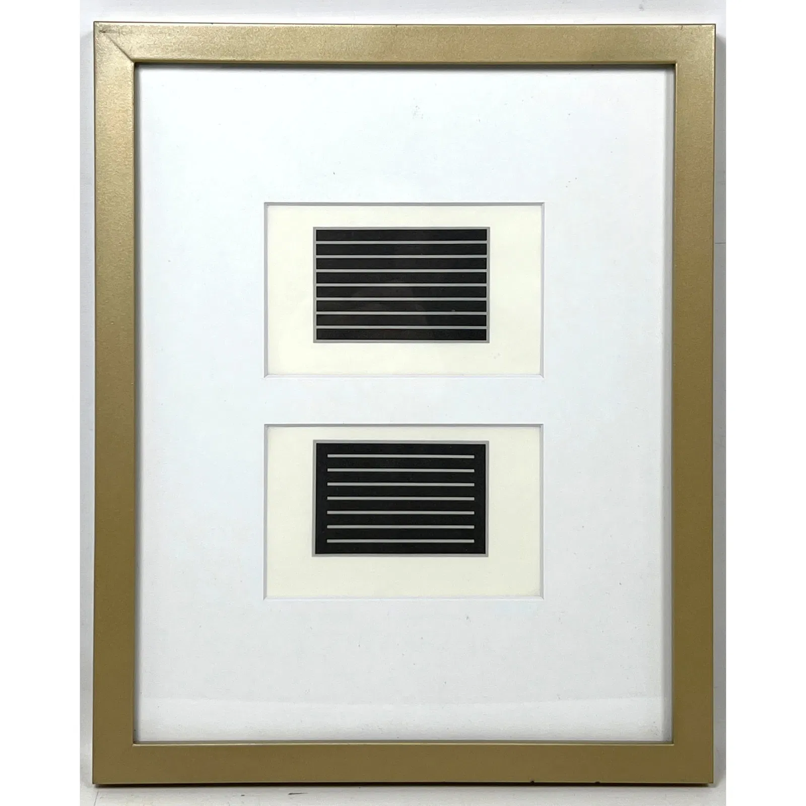 2 Donald Judd vellum offset lithographs Framed Together. Last Editions 1994