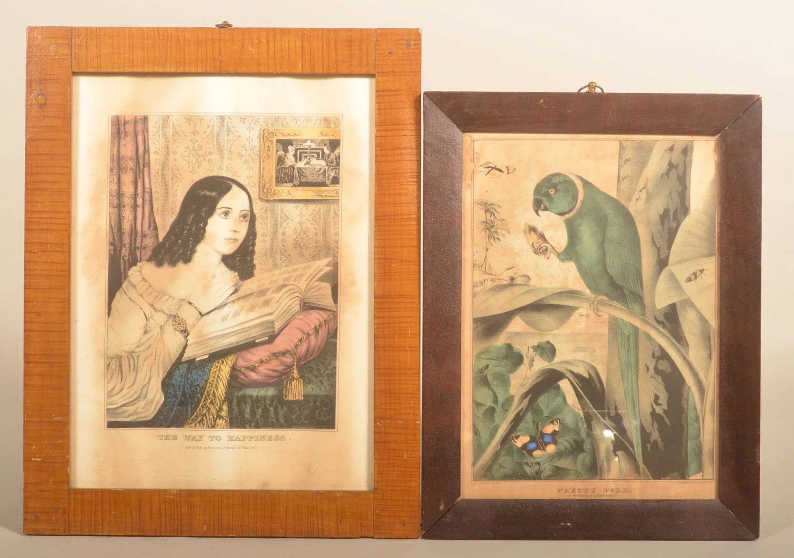 2 Framed N. Currier Prints