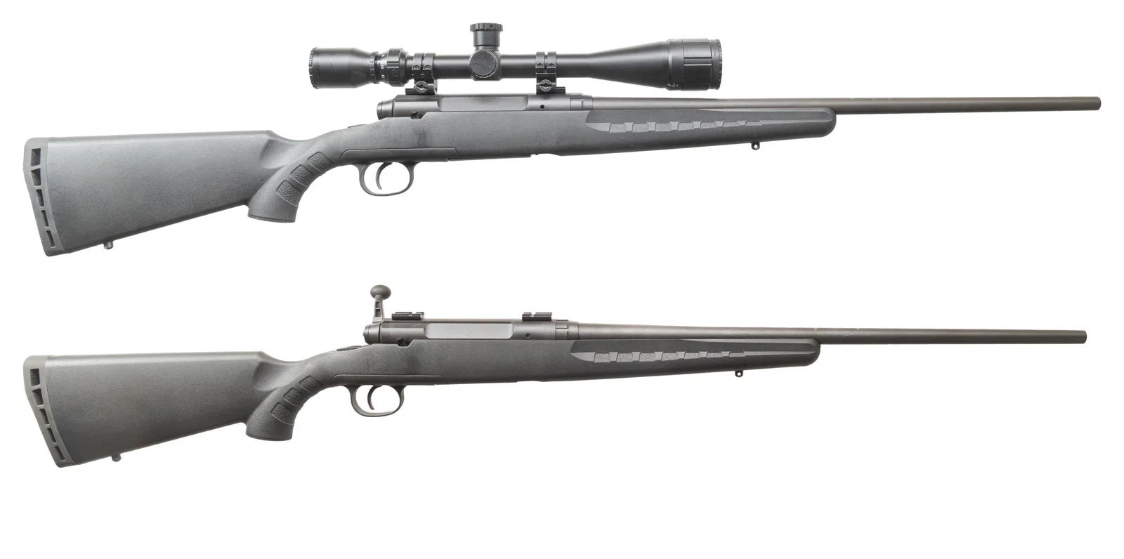 2 LEFT HAND SAVAGE AXIS BOLT ACTION RIFLES.