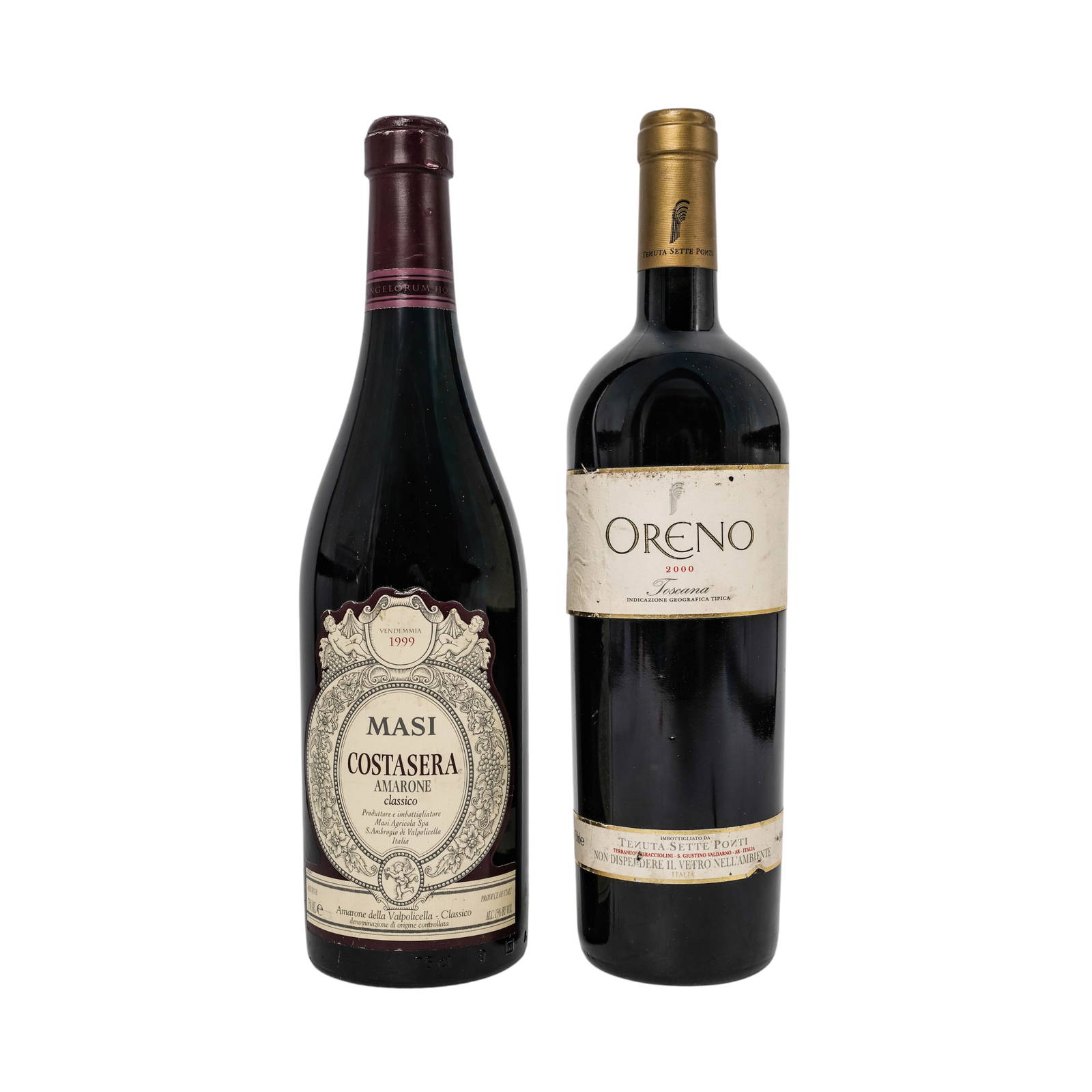 (2 Pc) Masi Costasera Amarone & Tenuta Sette Red Wine Bottles