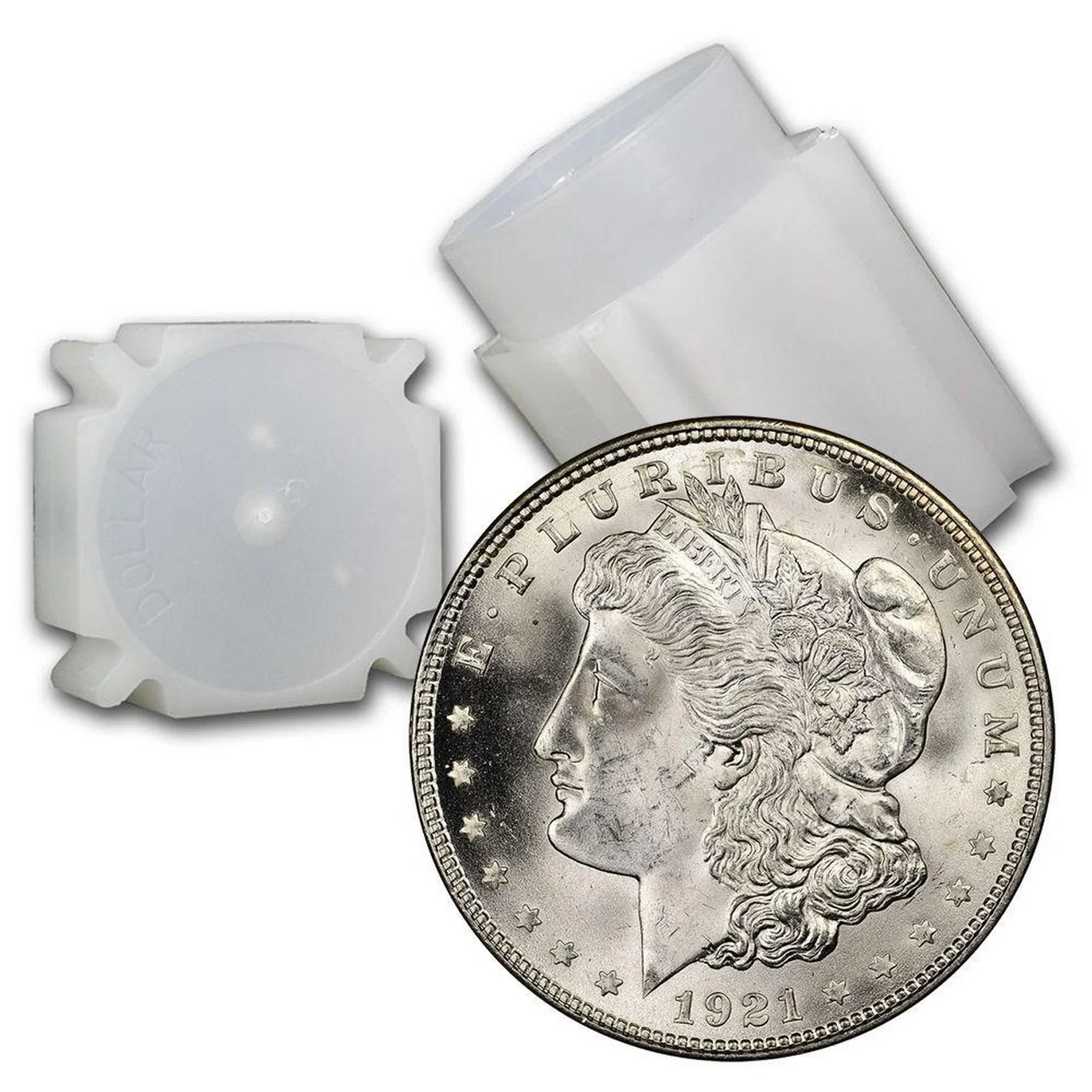 [20 coins] 1921 Morgan Silver Dollar Roll Ch BU