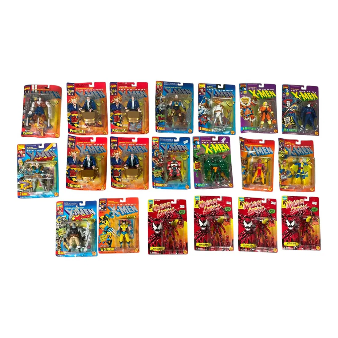 20 - Toy Biz Marvel Comics Action Figure Collection, Uncanny X-Men and Maximum Carnage, c. 1991-1994