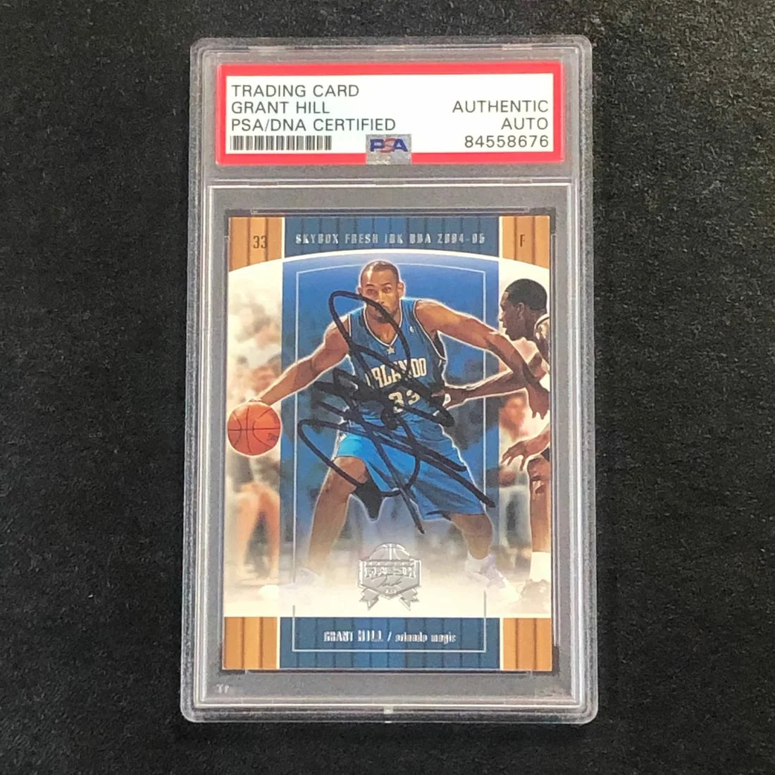 2004-05 SkyBox Fresh Ink Grant Hill Signed Card PSA Authenticated Magic