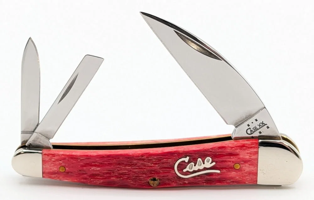 2004 Case XX Silver Script Red Bone Seahorse Whittler 6355WH