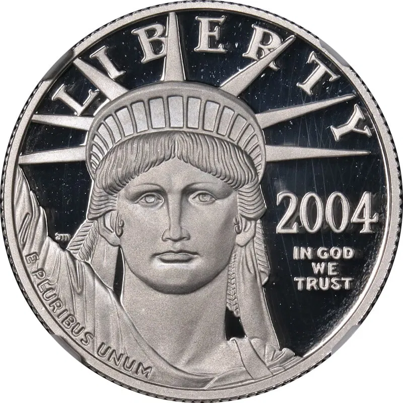 2004-W $50 Platinum Eagle NGC PF70 Ultra Cameo Coin