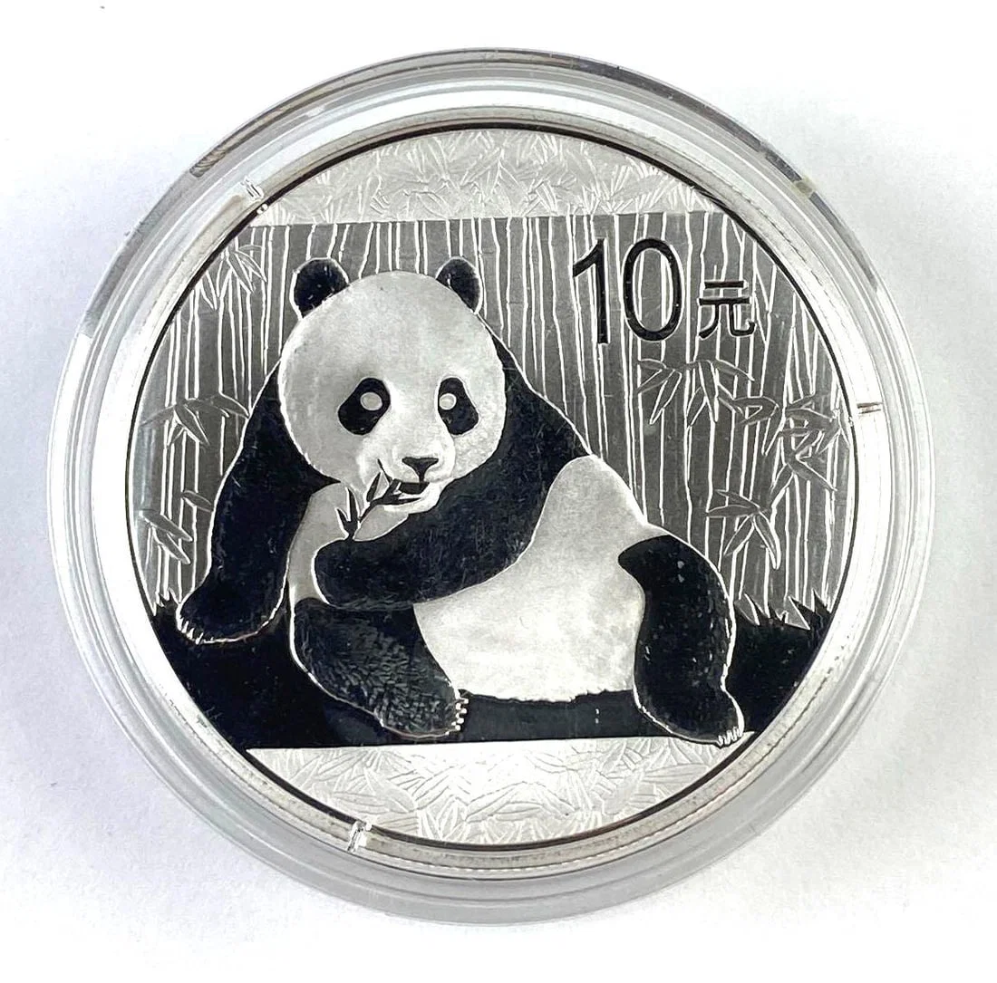 2015 Chinese Panda 1 Oz .999 Fine Silver Round