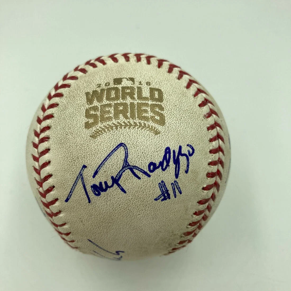 2016 World Series Game Used Baseball Signed by Umpire Crew JSA COA Cubs