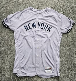 2018 AARON JUDGE GAME WORN NY YANKEES JERSEY