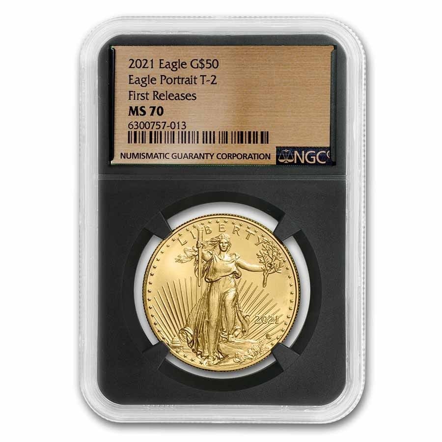 2021 1 oz American Gold Eagle Coin (Second Edition) MS-70 NGC (FR, Gold Label)