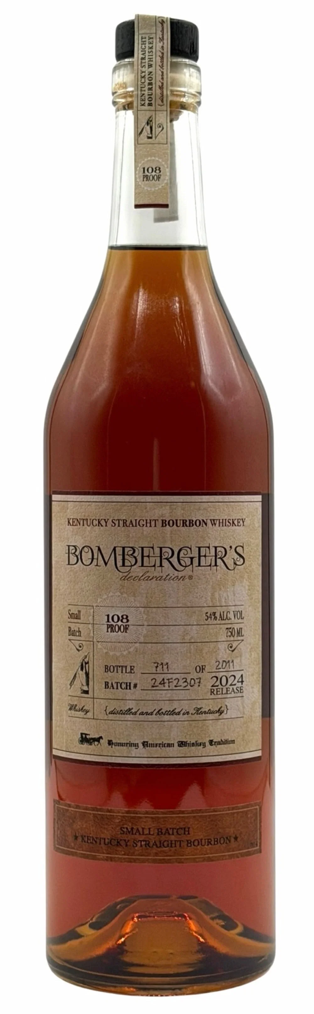 2024 Bomberger's Declaration Bourbon Whiskey 108 Proof 750ML