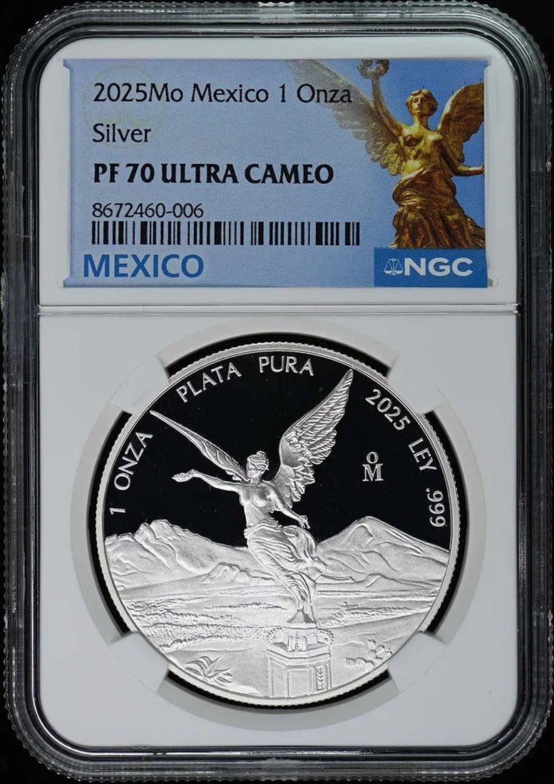 2025 Mexico Silver Libertad Proof Coin NGC PF70 Ultra Cameo Limited 500