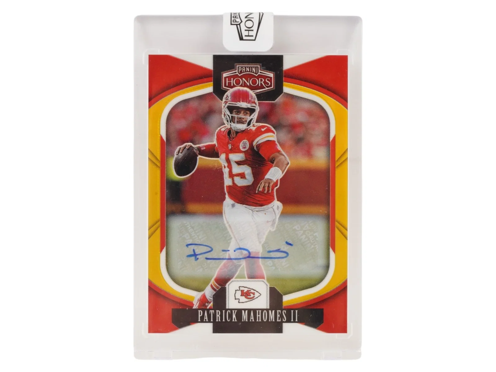 2025 PANINI HONORS PATRICK MAHOMES II GOLD PRIZM AUTO /10