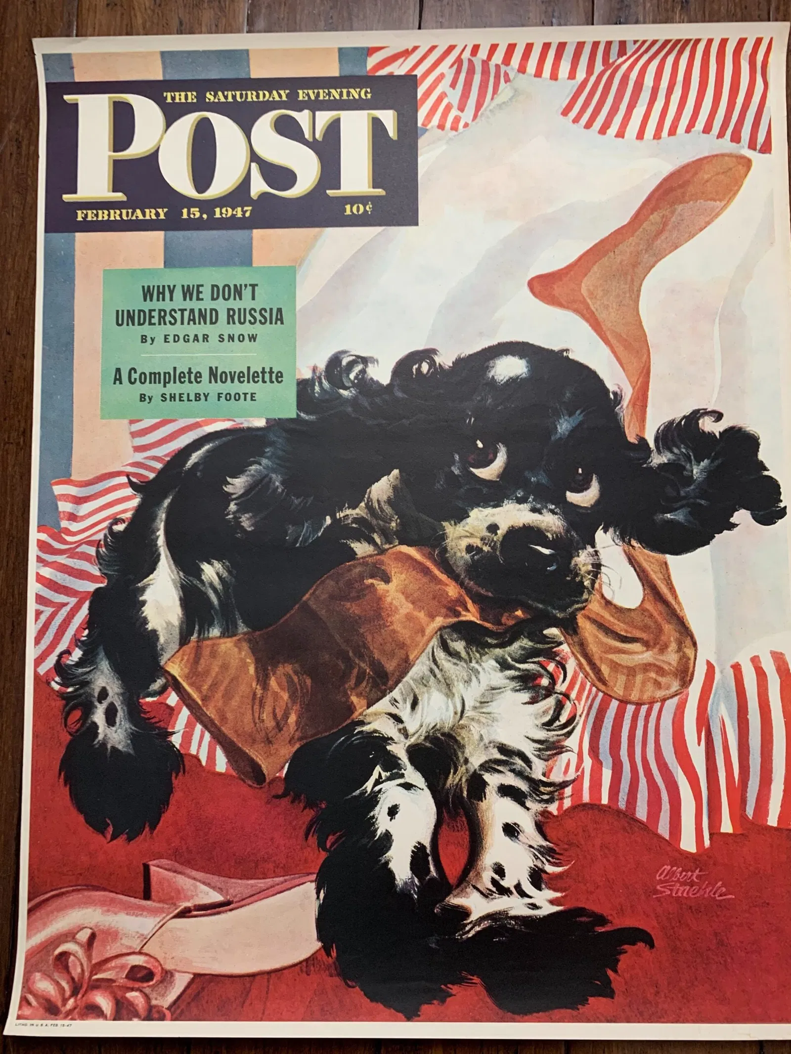 22x28 1947 Newstand Poster Saturday Evening Post - Art By Albert Staehle butch And The Nylons