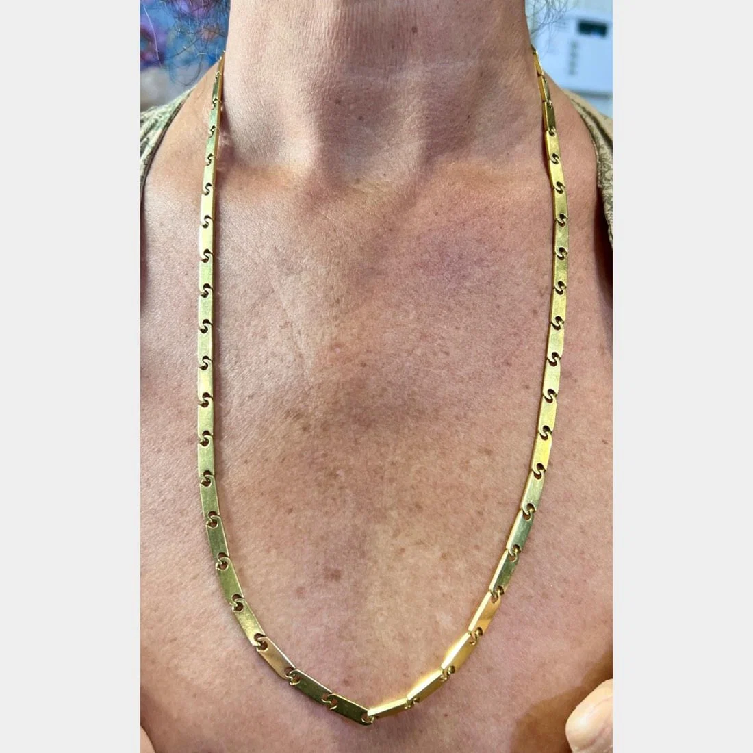 26 Inch 18K Yellow Gold Chain Necklace Weighing 65.5 Grams