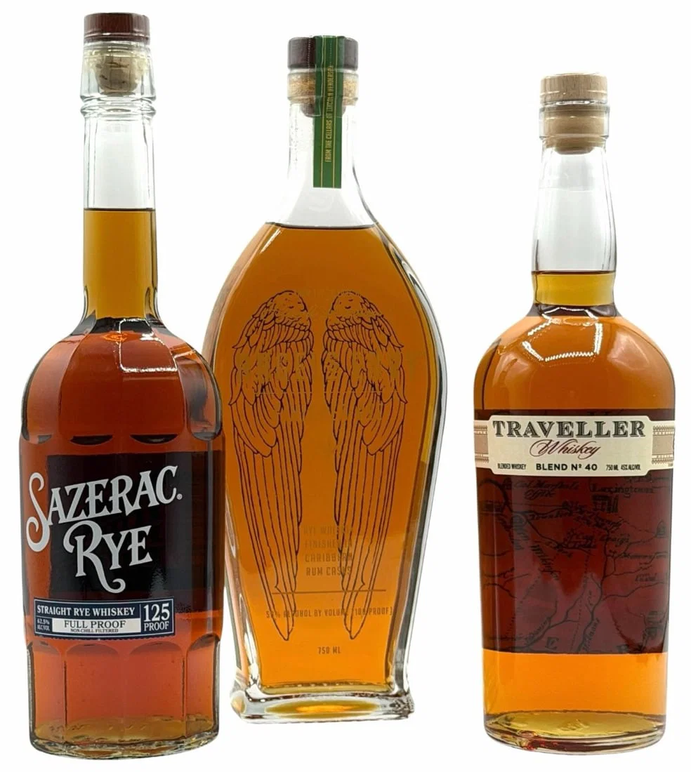 (3) 2021 Angel's Envy Bourbon 100 Proof 750ML, Traveller Whiskey Blend No. 40 90 Proof 750ML, &