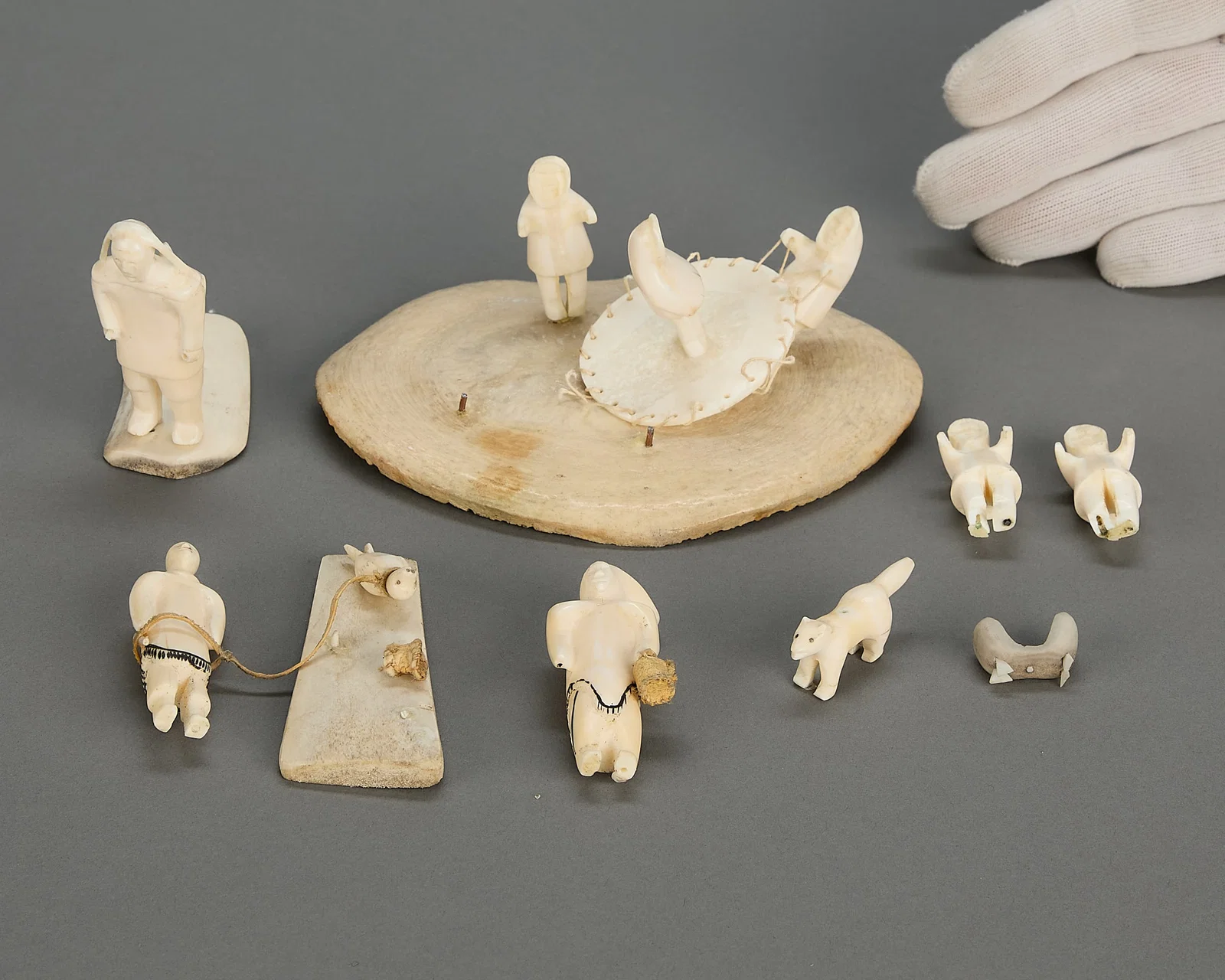 3 Carved Inuit Scenes