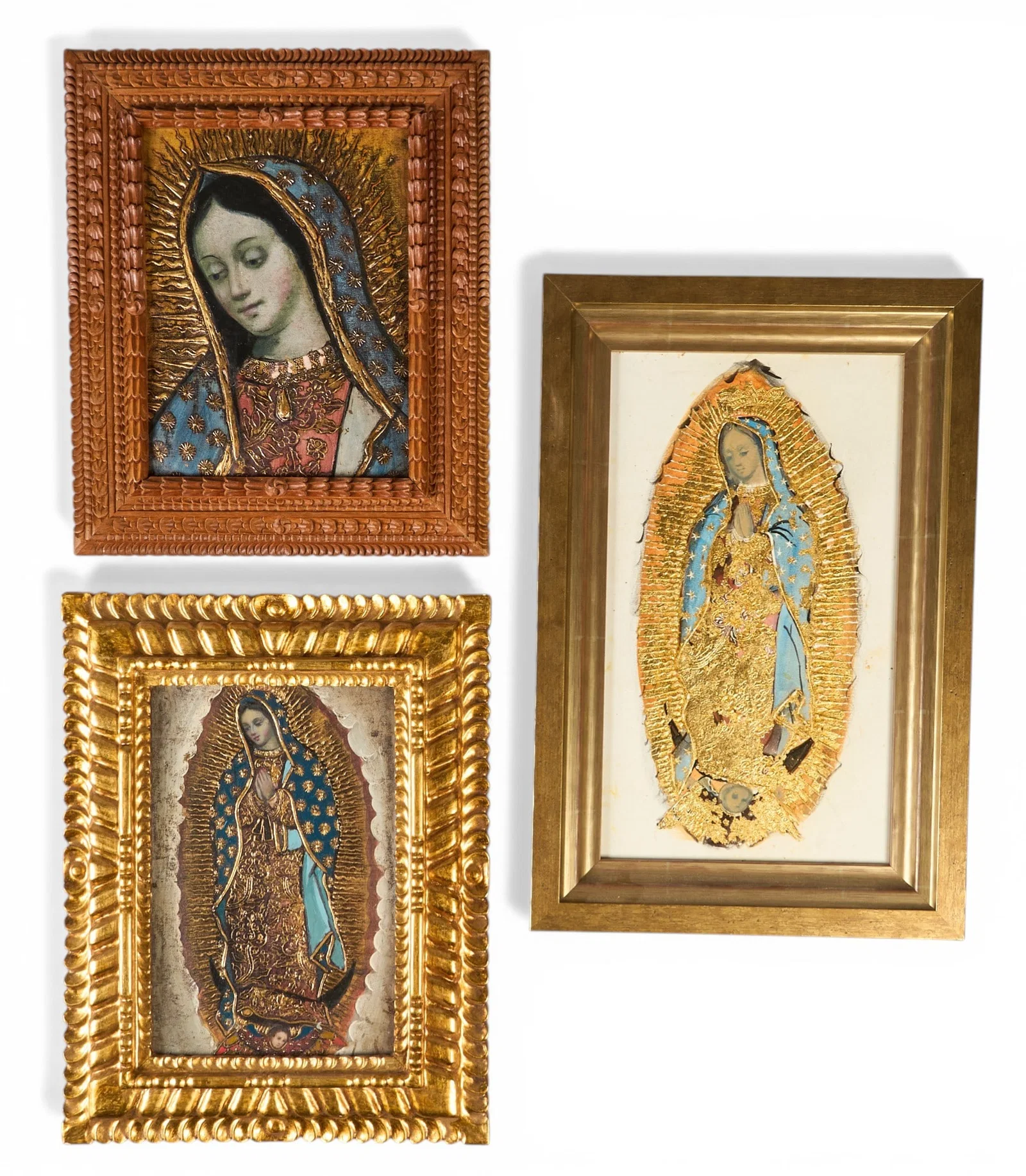 (3) Framed Virgin Mary Paintings