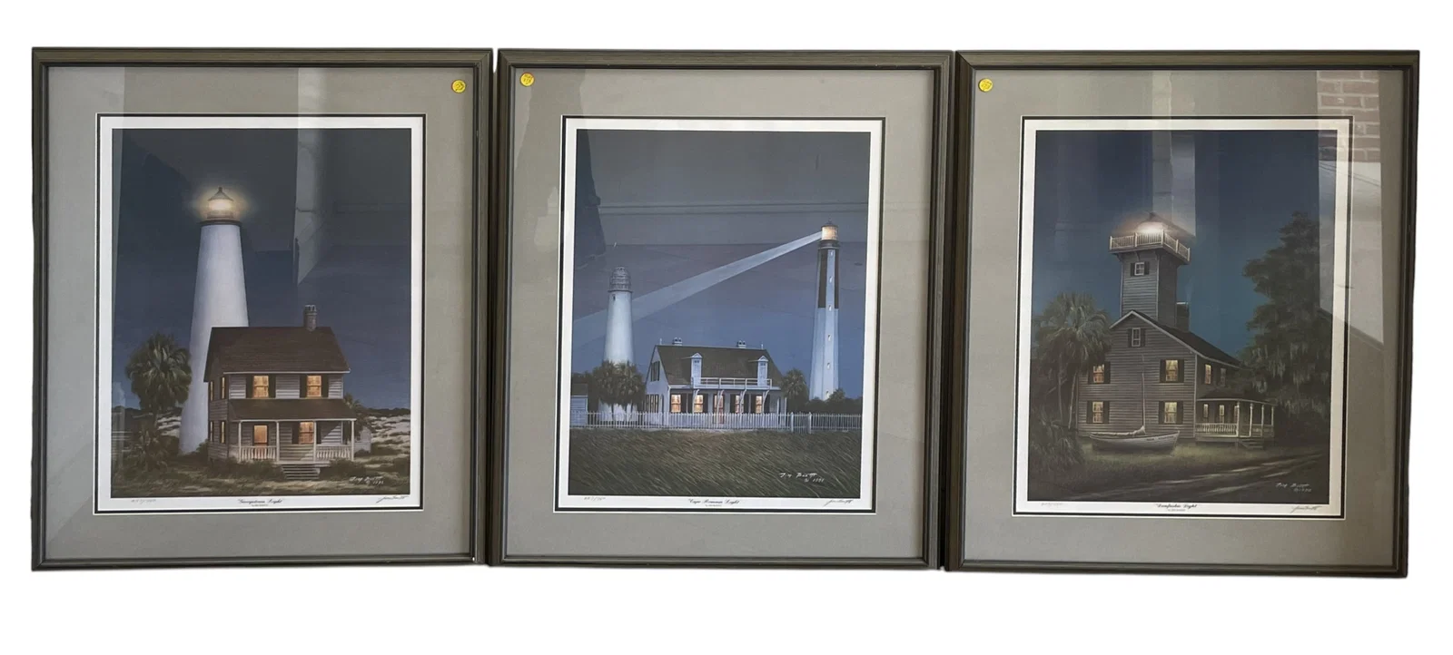 3 LARGE JIM BOOTH LTD ED LIGHTHOUSE ALL SIGNED & NUMBERED