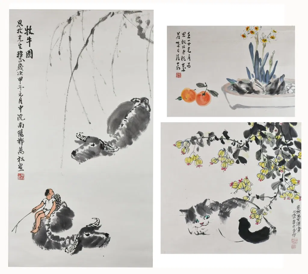 3 Paintings Dedicated to You SiMu (1925-)