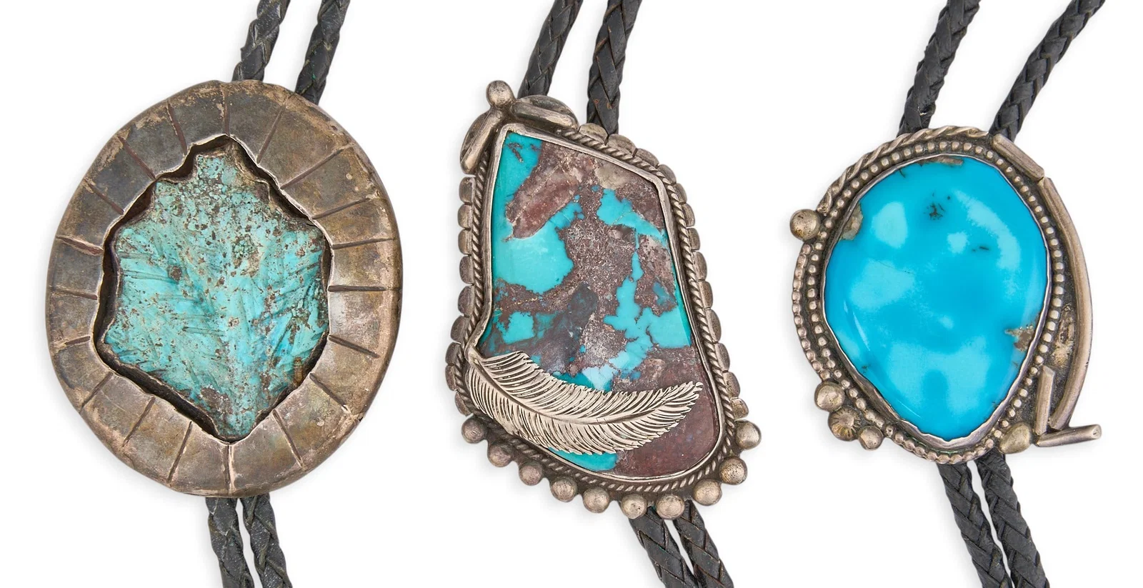 (3) Sterling & Turquoise Bolo