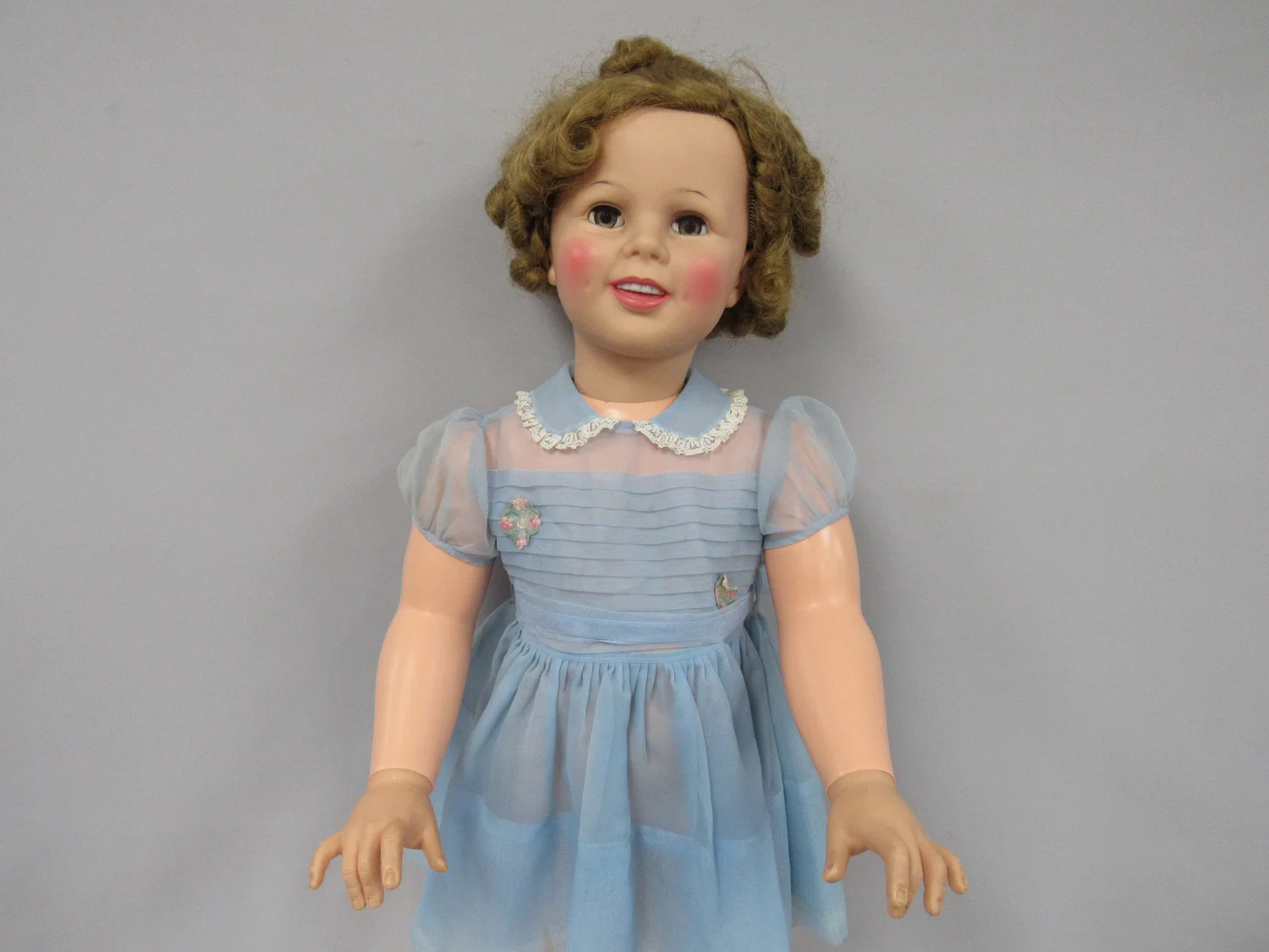 35 IN. MARKED IDEAL SHIRLEY TEMPLE DOLL: