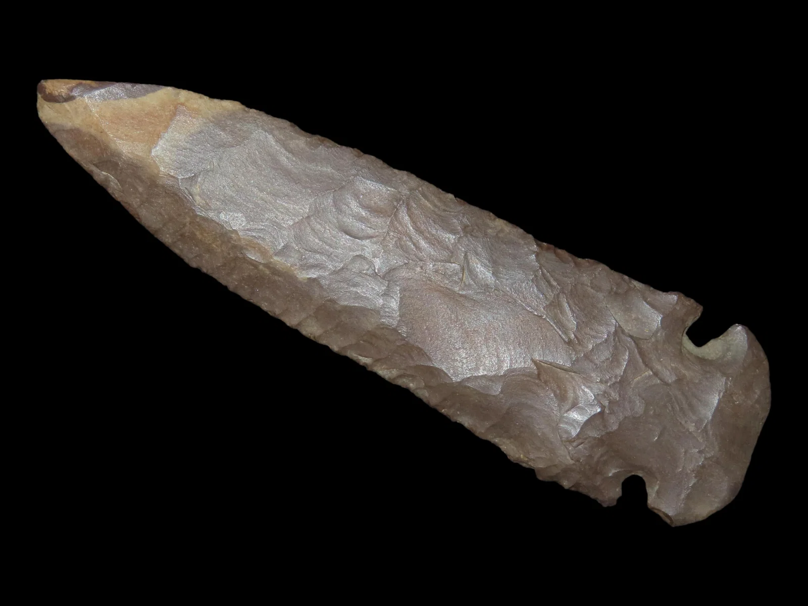 4 1/16" x 1 1/8" Dovetail made of Dover Chert, Motley / Leithoff COA, Picket Co, TN.