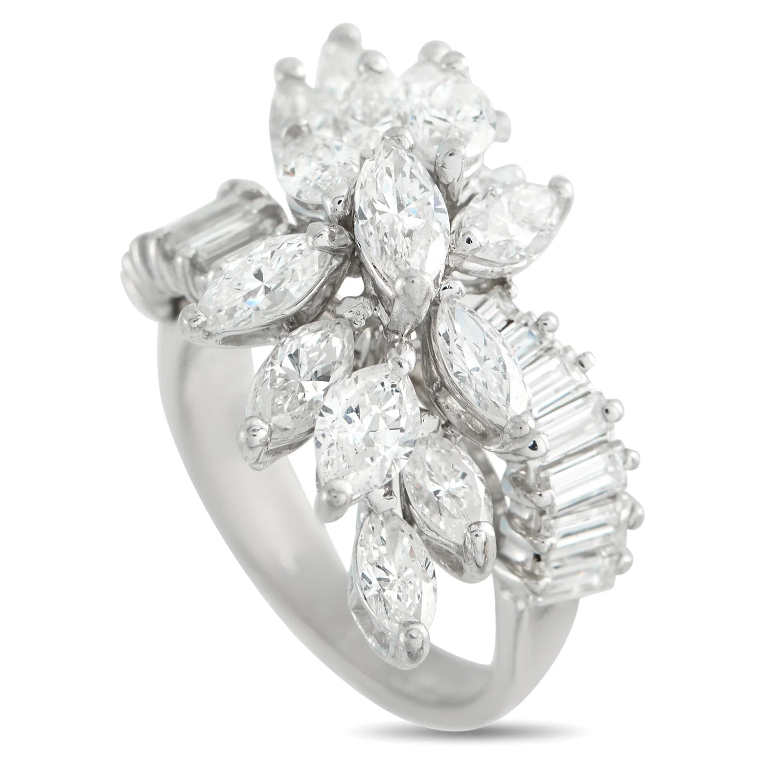 4.25ctw Diamond and Platinum Ring