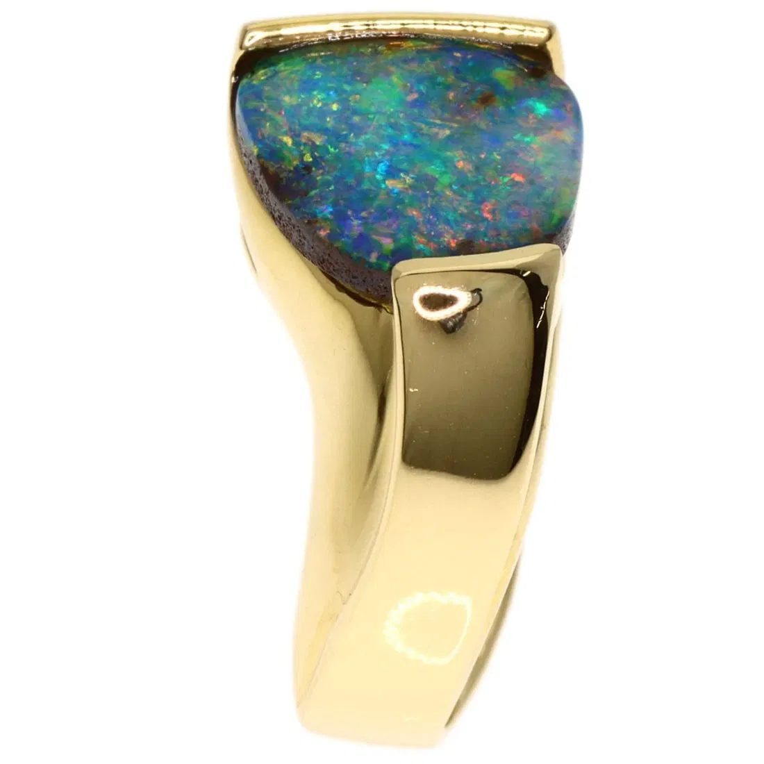 4.71CT OPAL DIAMOND RING K18 YELLOW GOLD