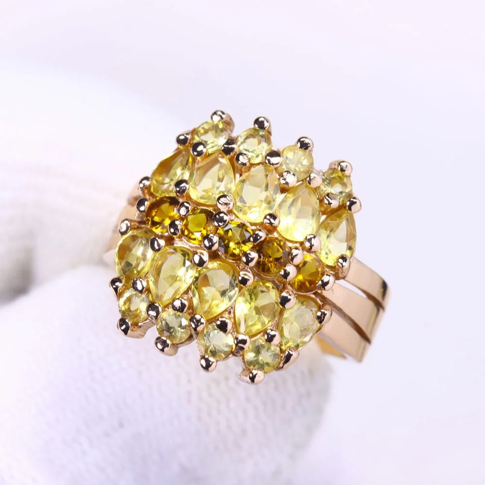 4.87g Yellow Sapphire Ring - 925 Sterling Silver - Size US 6 , 115C