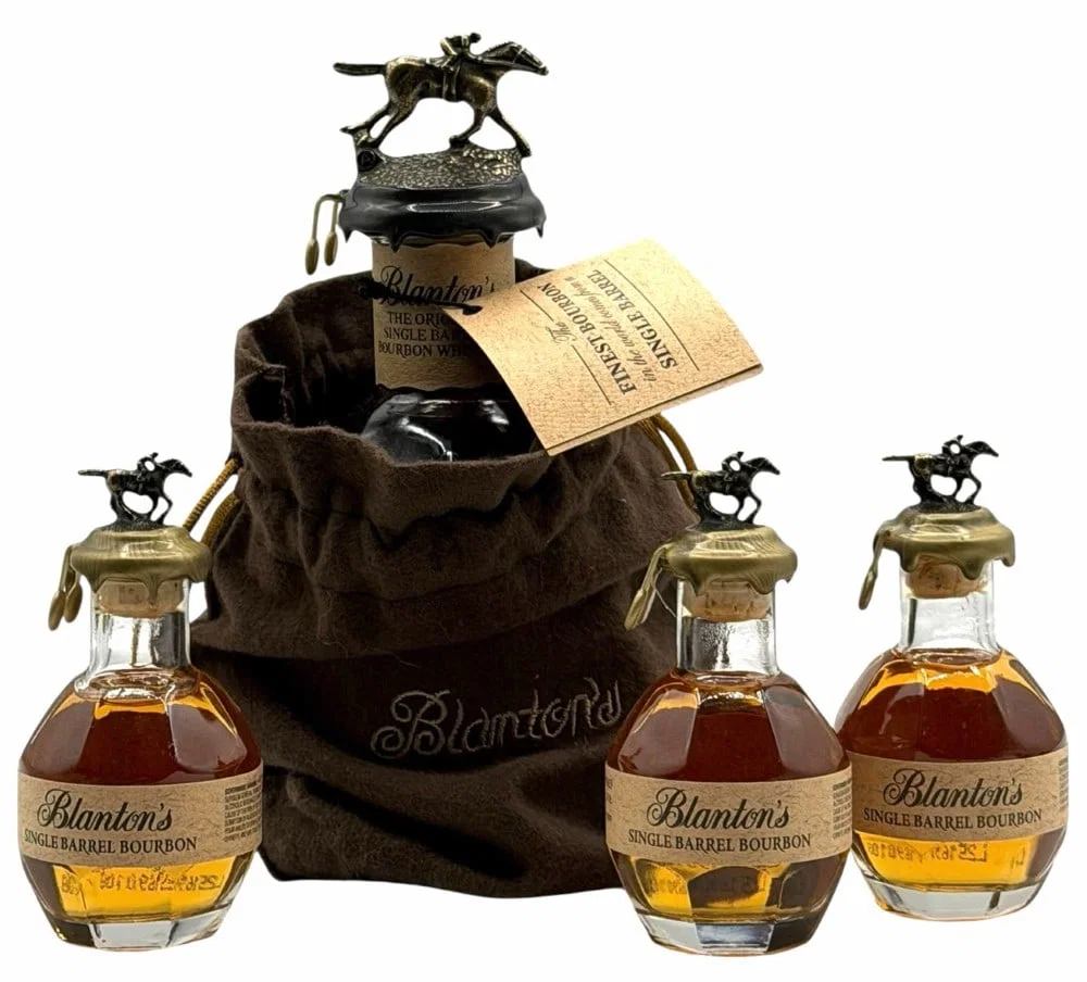 (4) Blanton's Single Barrel Bourbon 93 Proof 375ML & Blanton's Single Barrel Bourbon Miniature 50ML