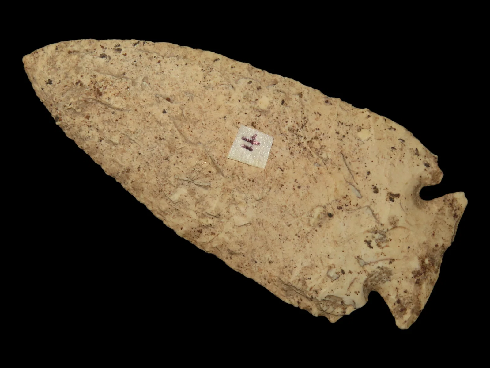 4" Corner Notch, Macoupin County, IL, Burlington, Found by Archie Turner, Jeff Baker COA, Ex Tommy