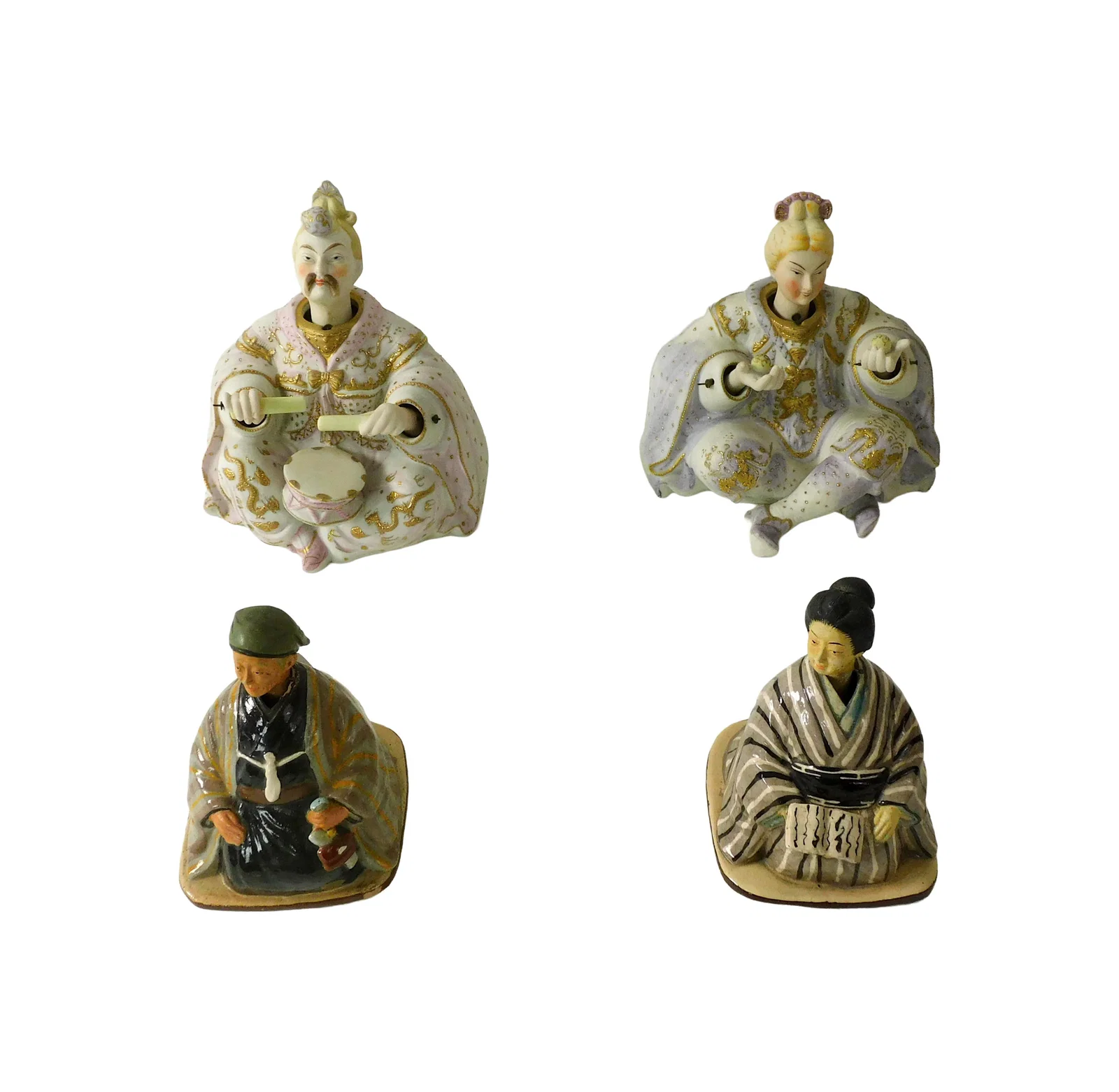 (4) Japanese Bisque Nodders