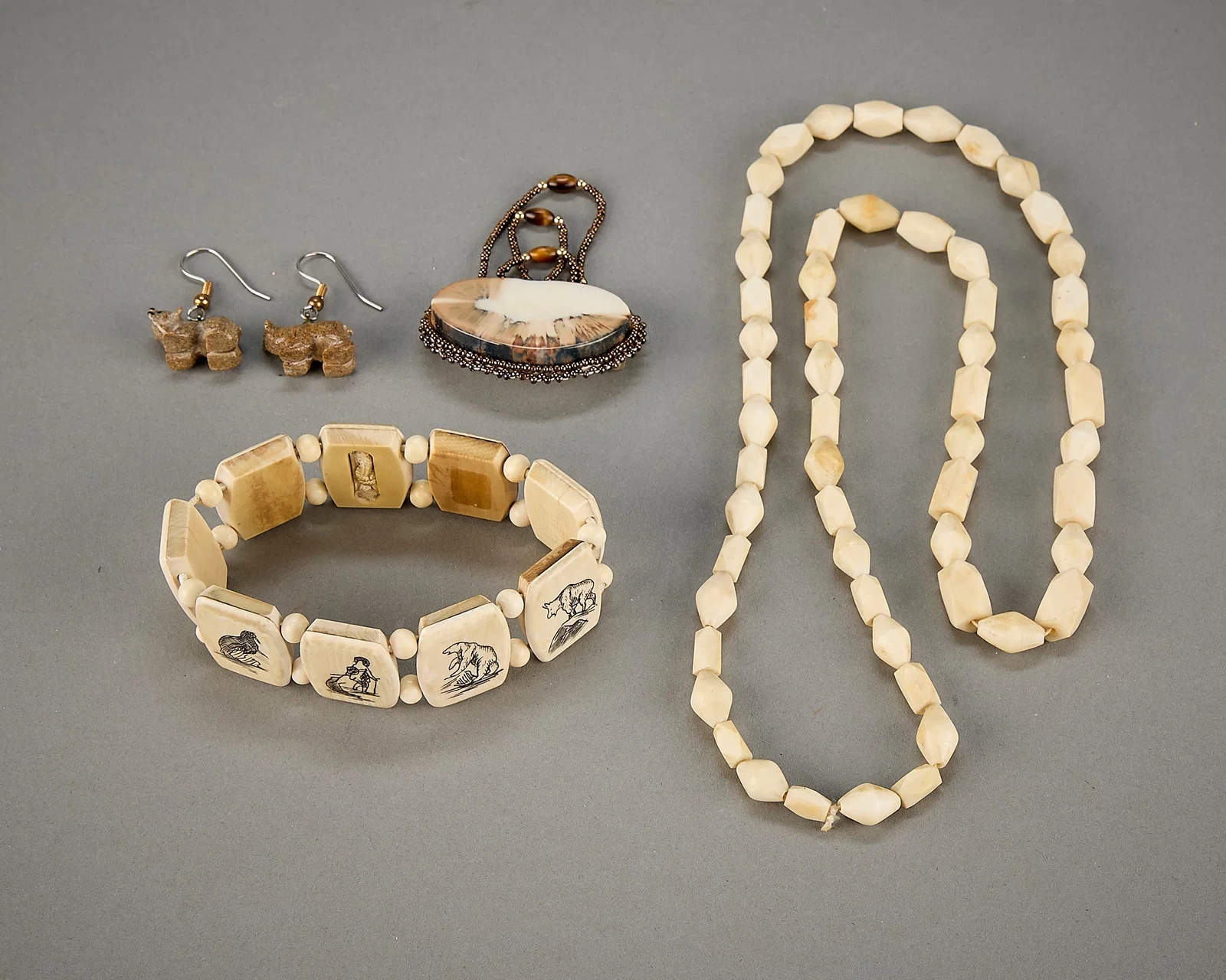 4 Pcs Inuit, Alaskan, & Greenlandic Jewelry
