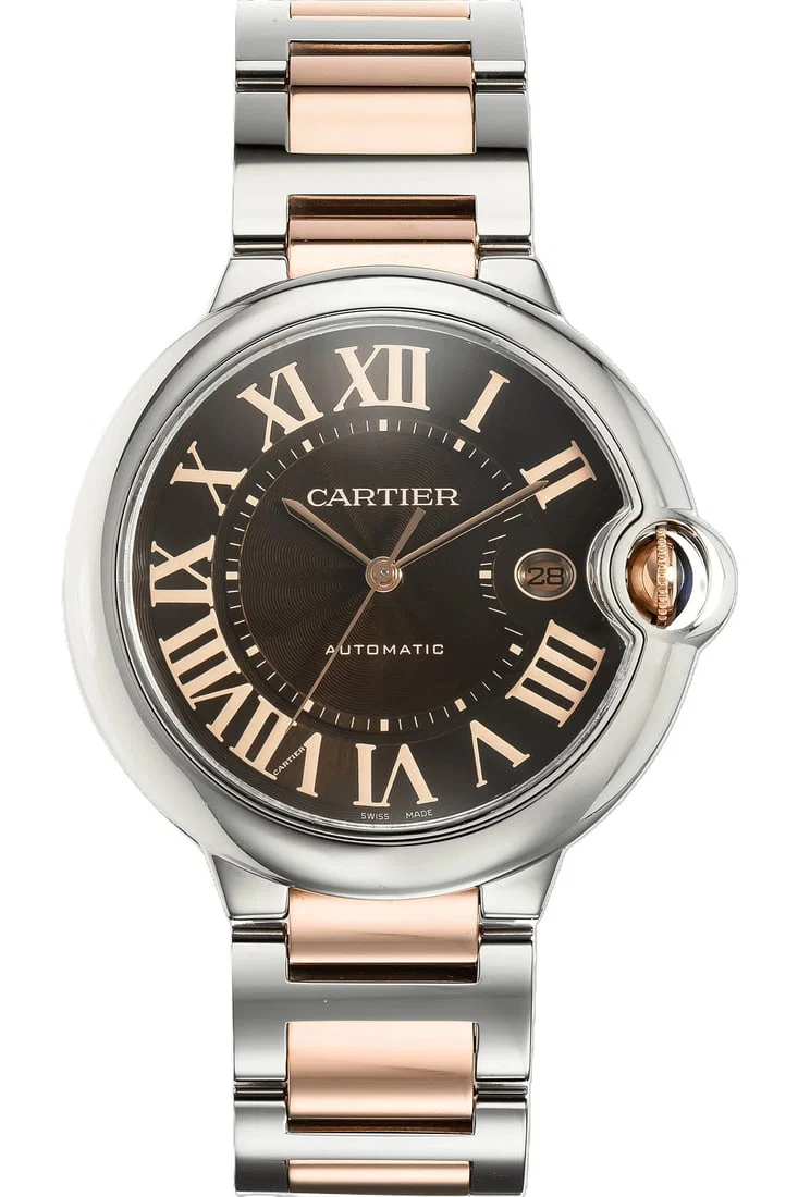 41 mm Cartier Ballon Bleu Automatic Two-Tone Wristwatch with Box