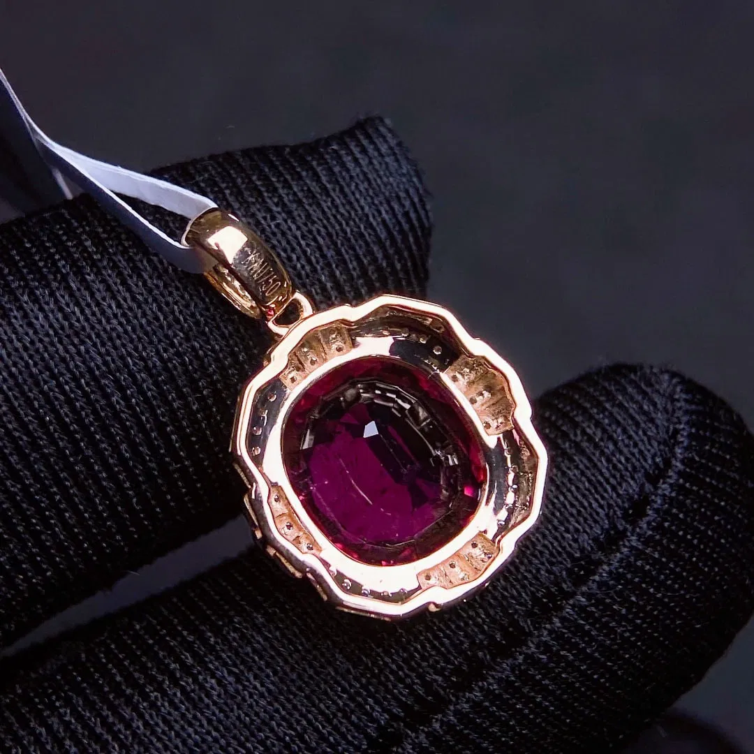 5.01Ctw Natural Tourmaline Necklace