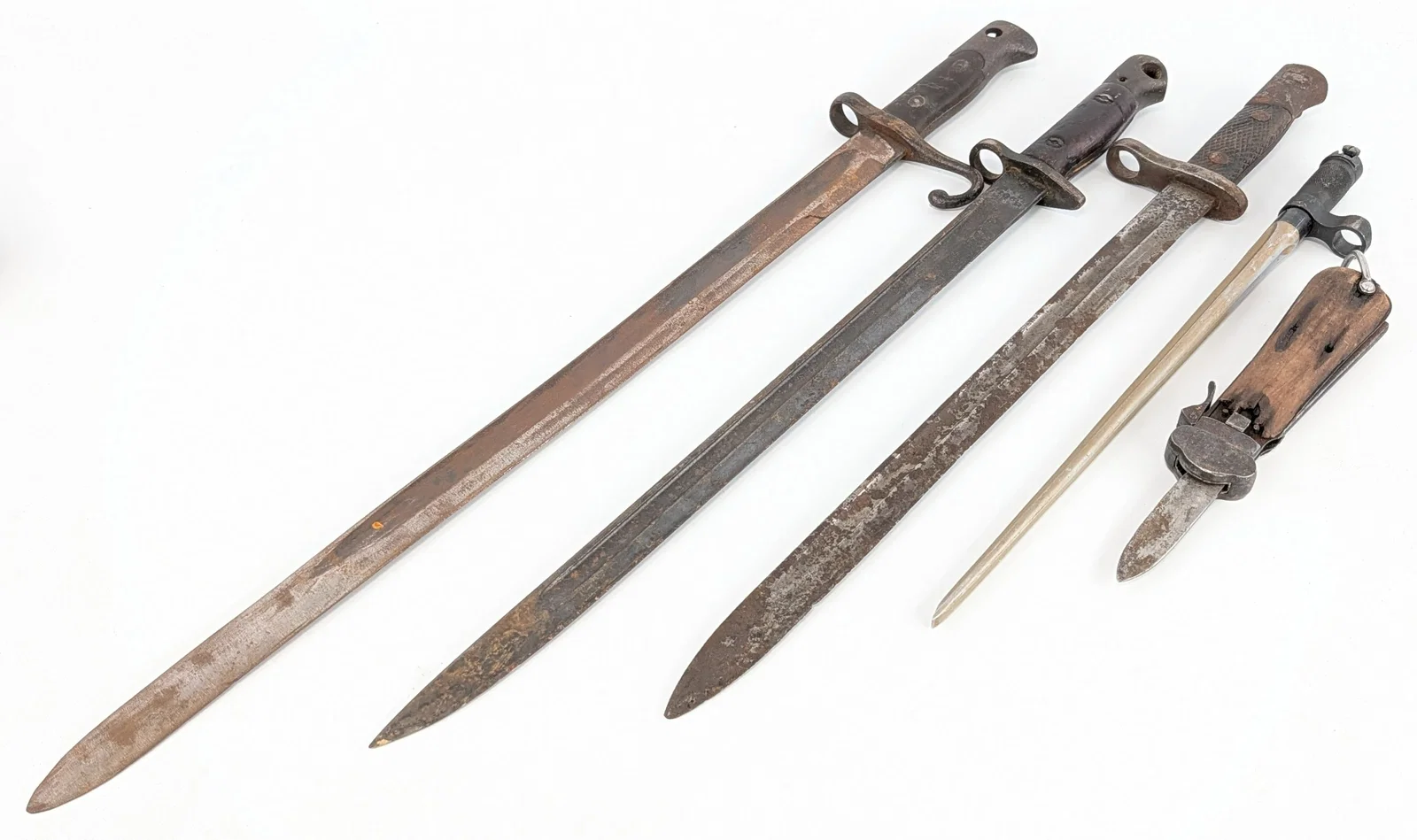 (5) Antique Military Bayonets & Knife