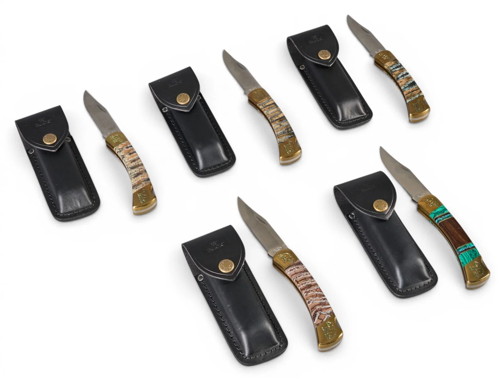 (5) Brian Yellowhorse Buck Knives