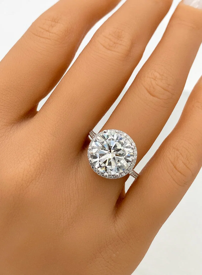 6.14ctw Natural Diamond & 14k White Gold Ring